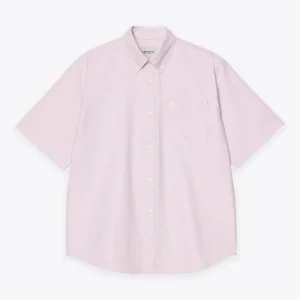 Camicia in cotone oxford rosa con manica corta - S/S Braxton Shirt