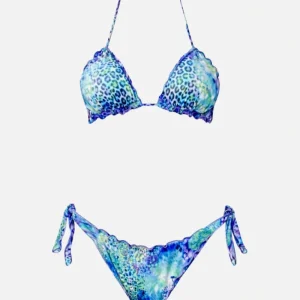 4GIVENESS - Bikini triangolo con slip regolabile PATCH ANIMALIER donna