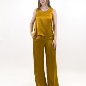 Pantalone largo in viscosa Ferrante