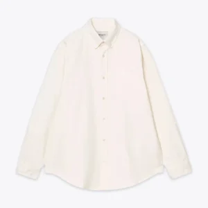 Camicia in cotone oxford panna con maniche lunghe - L/S Bolton Shirt