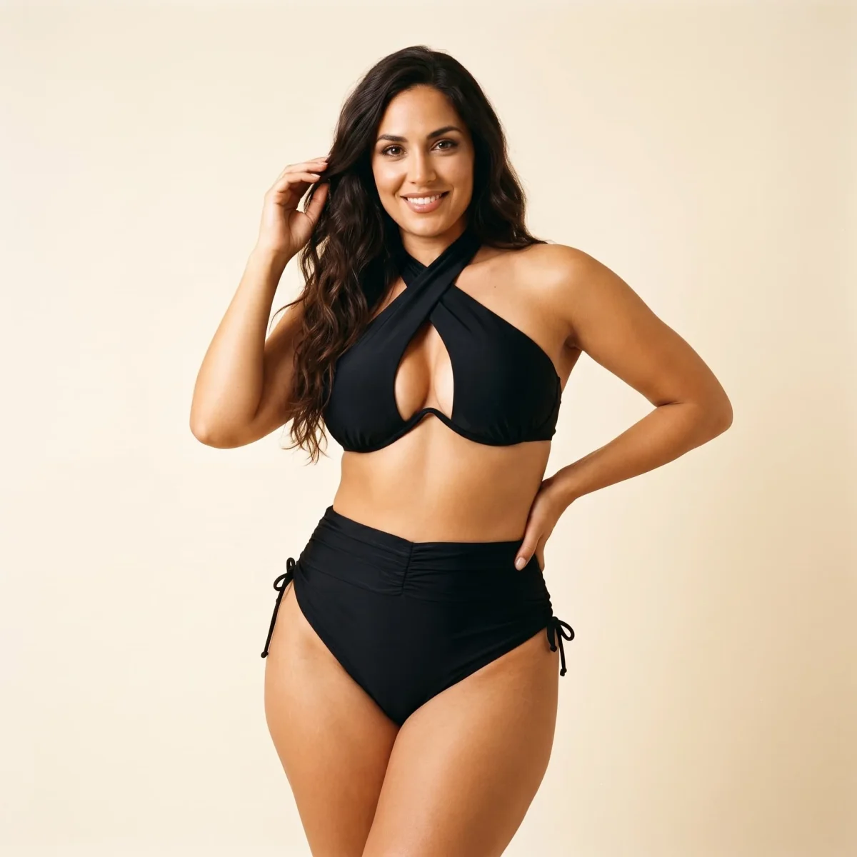 Bikini Halter Cruzado Talle Alto | AZIVRA - immagine 2