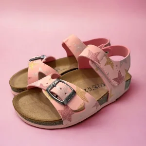 BIOCHIC - Sandalo rosa con stelle